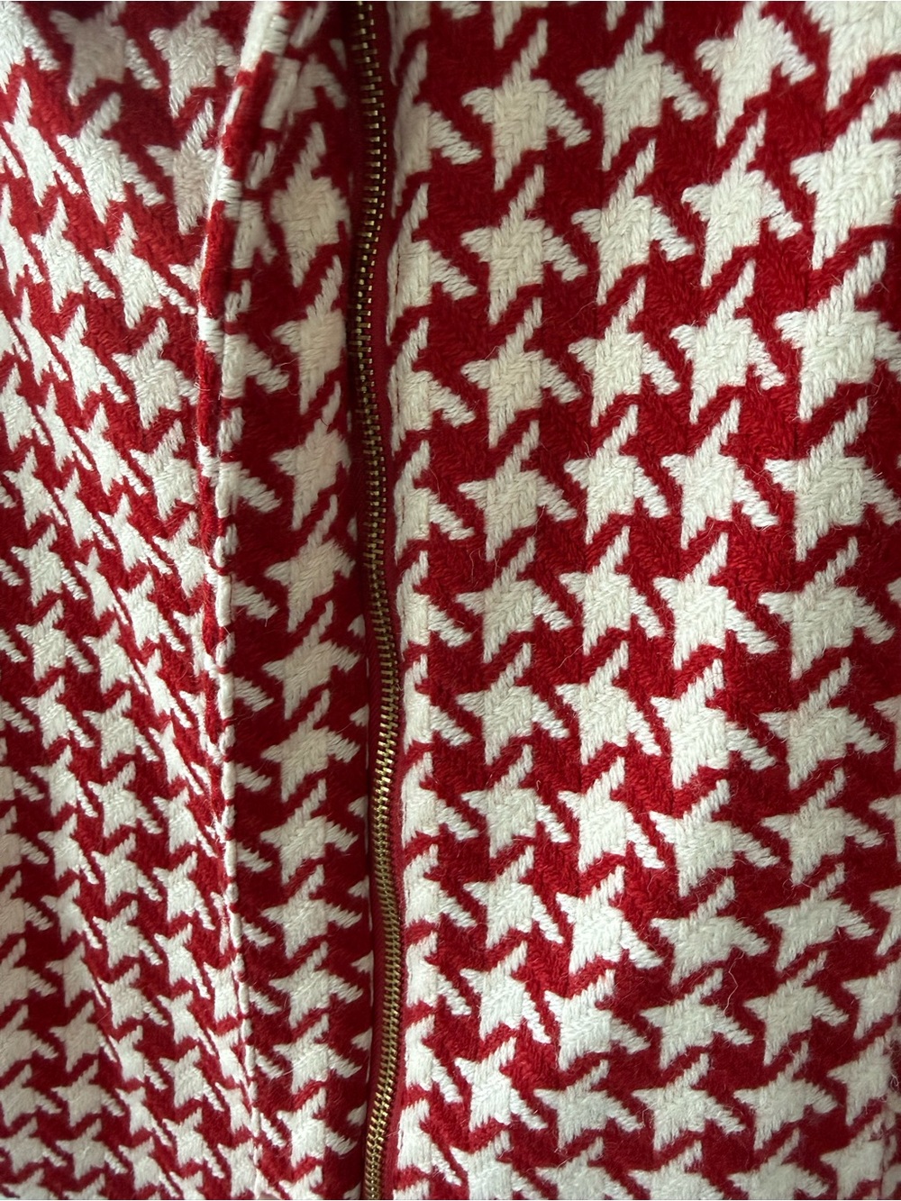 Talbot's Red and White Houndstooth Blazer - Picture 6 of 8